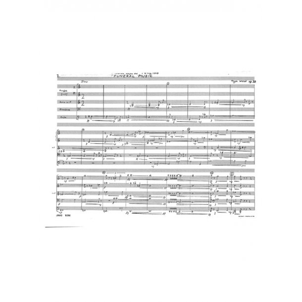 Hugh Wood: Funeral Music for Brass Quintet (Score)