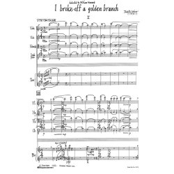 Judith Weir: I Broke Off A Golden Branch (Score)