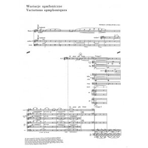 Witold Lutoslawski: Symphonic Variations (Score)