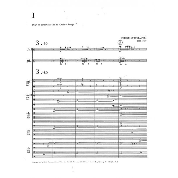 Witold Lutoslawski:  Three Postludes (Score)