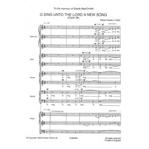 Robert Saxton: O Sing Unto The Lord