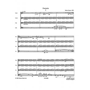 Robert Saxton: Fantazia For String Quartet (Score)