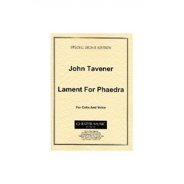 John Tavener: Lament For Phaedra