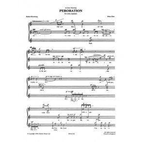 Brian Elias: Peroration For Soprano
