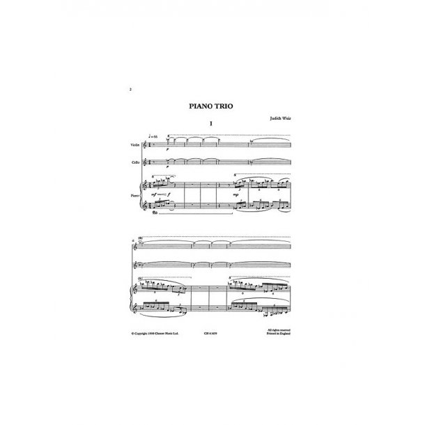 Judith Weir: Piano Trio (Score And Parts)