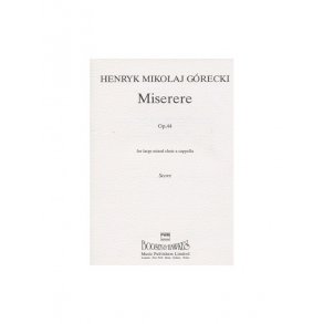 Henryk Gorecki: Miserere Op.44 (Vocal Score)
