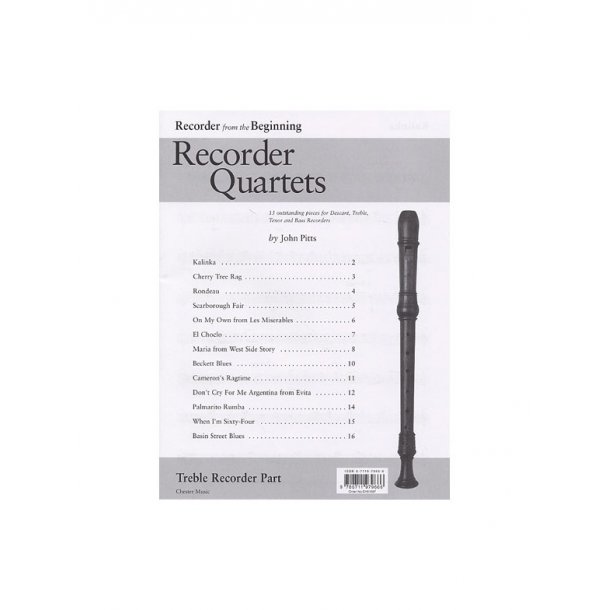 Recorder Quartets: Treble Recorder Part