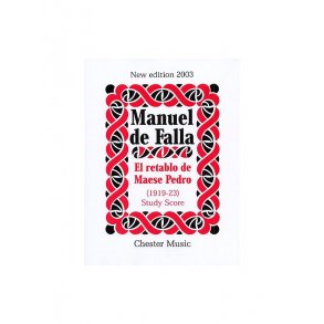 Manuel De Falla: El Retablo De Maese Pedro (Study Score)