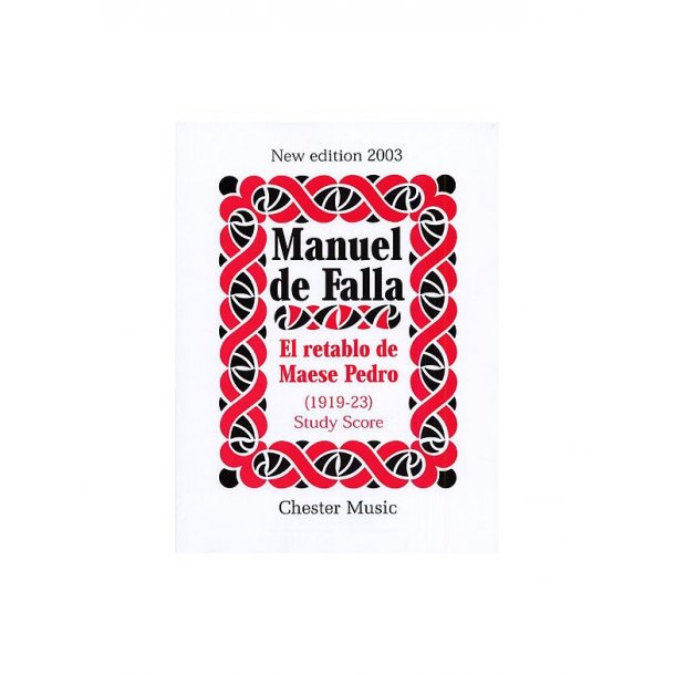 Manuel De Falla: El Retablo De Maese Pedro (Study Score)