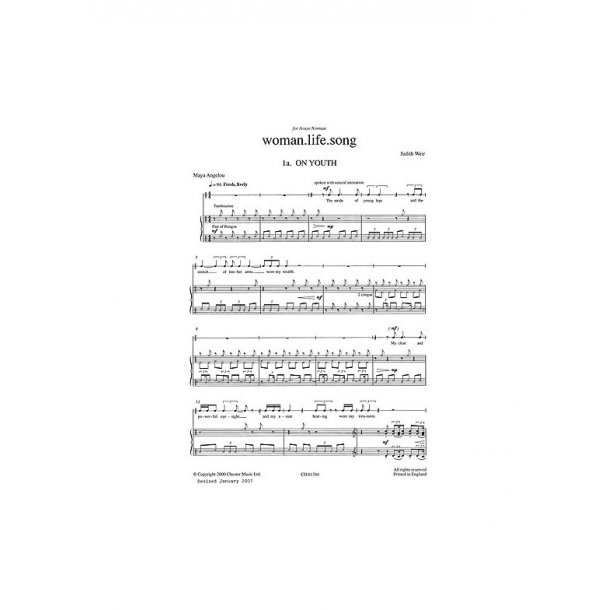 Judith Weir: Woman.Life.Song (Vocal Score)