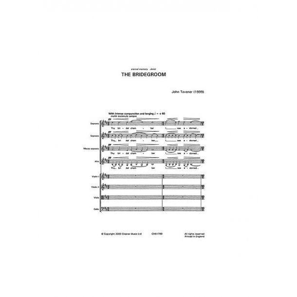 John Tavener: The Bridegroom (Score/Vocal Score)