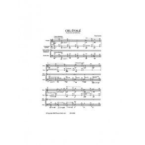 Kaija Saariaho: Ciel Etoile For Percussion And Double Bass (Score)