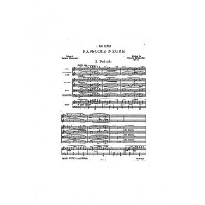 Poulenc: Rhapsodie Negre (Full Score)