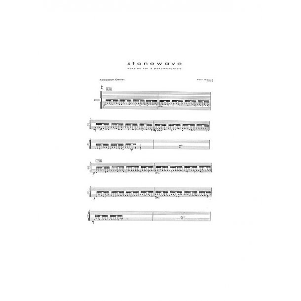 Rolf Wallin: Stonewave For 3 Percussionists (Parts)
