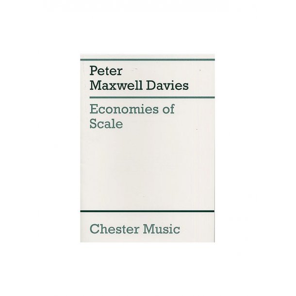Peter Maxwell Davies: Economies Of Scale (Score)