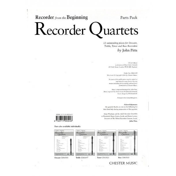 Recorder From The Beginning: Recorder Quartets (Set Of Parts)