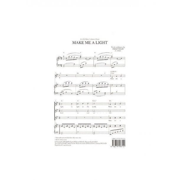 Philip Wilby: Make Me A Light (Unison Voices)