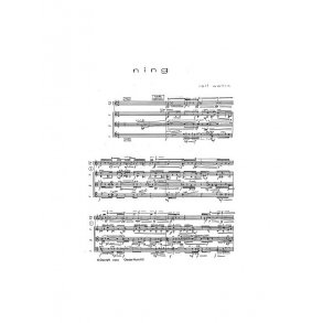 Rolf Wallin: ning (Score And Parts)