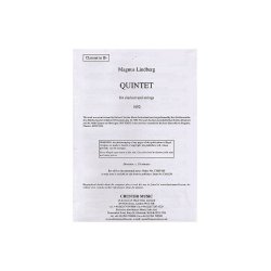 Magnus Lindberg: Quintet For Clarinet And Strings (Parts)