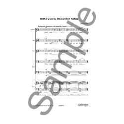 John Tavener: What God Is, We Do Not Know (SATB/Organ)