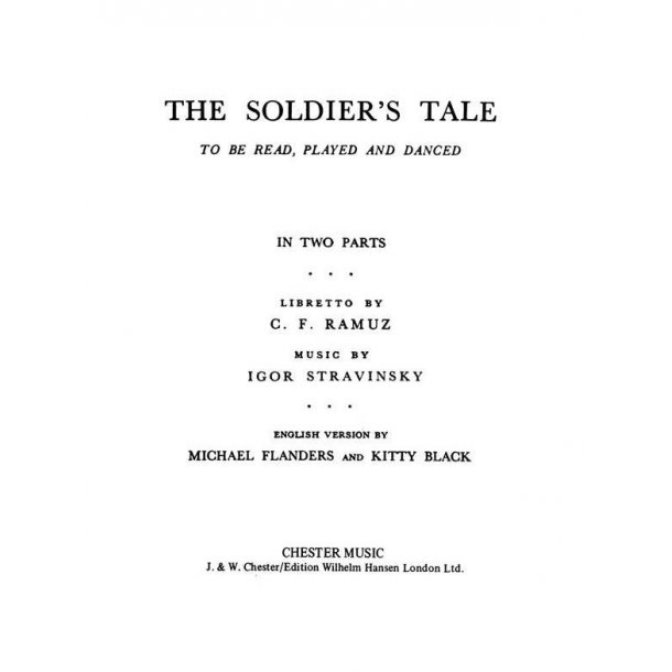 Igor Stravinsky: Soldiers Tale Libretto (English)