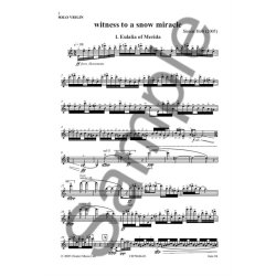 Simon Holt: Witness To A Snow Miracle (Solo Violin Part)