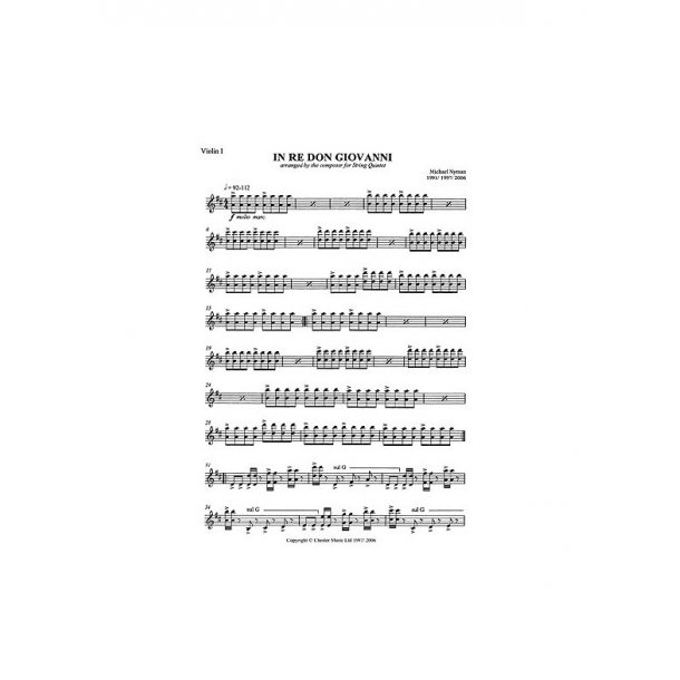 Michael Nyman: In Re Don Giovanni (Parts)