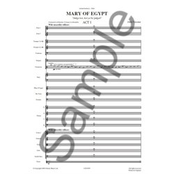 John Tavener: Mary Of Egypt (Study Score)