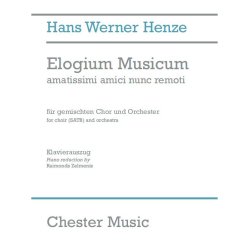 Hans Werner Henze: Elogium Musicum (Vocal Score)