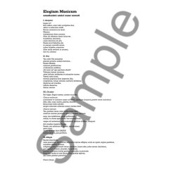 Hans Werner Henze: Elogium Musicum (Vocal Score)