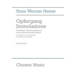 Hans Werner Henze: Opfergang Immolazione (Vocal Score)