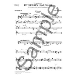 Eric Whitacre: Five Hebrew Love Songs (Violin Part)