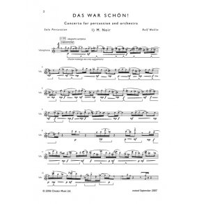 Rolf Wallin: Das War Schön! (Percussion Solo)