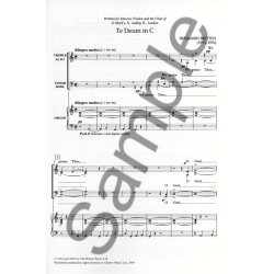 Benjamin Britten: Te Deum In C - Treble (Soprano)/SATB/Organ