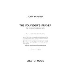 John Tavener: The Founder's Prayer (Vocal Score)