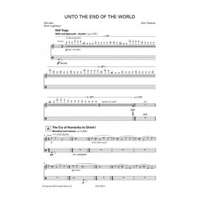 John Tavener: Unto The End Of The World (Flute, Clarinet and Tam-Tam Parts)