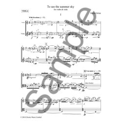 Helen Grime: To See The Summer Sky (Violin/Viola)