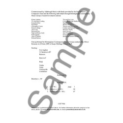 Helen Grime: A Cold Spring (Score)