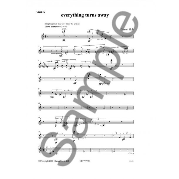 Simon Holt: Everything Turns Away (Parts)