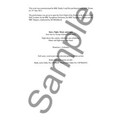 Judith Weir: Stars, Night, Music And Light (Vocal Score)