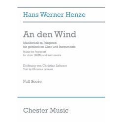 Hans Werner Henze: An Den Wind (Full Score)