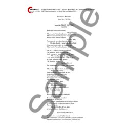 Hugh Wood: From The Pisan Cantos