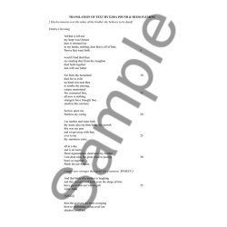 Brian Elias: Electra Mourns (Vocal Score)