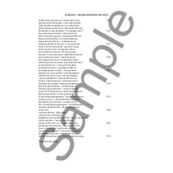 Brian Elias: Electra Mourns (Score)