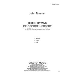John Tavener: Three Hymns Of George Herbert (Vocal Score)
