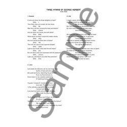 John Tavener: Three Hymns Of George Herbert (Full Score)