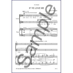 John Tavener: If Ye Love Me (Vocal Score)