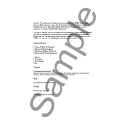 Jocelyn Pook: Hearing Voices (Vocal Score)