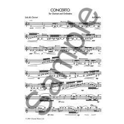 Rolf Wallin: Concerto For B Flat Clarinet And Orchestra - Clarinet Part