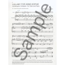 Witold Lutoslawski: Lullaby For Anne-Sophie (Violin And Piano)